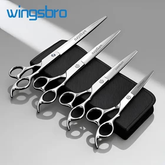 Wingbro 6 * 7 * 8 * 9 Polegada Tesoura De Cabeleireiro Corte De Cabelo Prata Aço Inoxidável-Elite Salão De Beleza Barbei