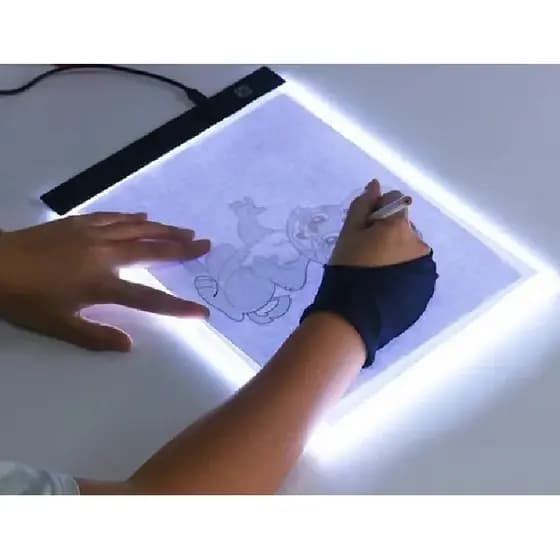 Mesa De Desenho Com Luz Led e Cabo USB Para Papel A4 Transposição