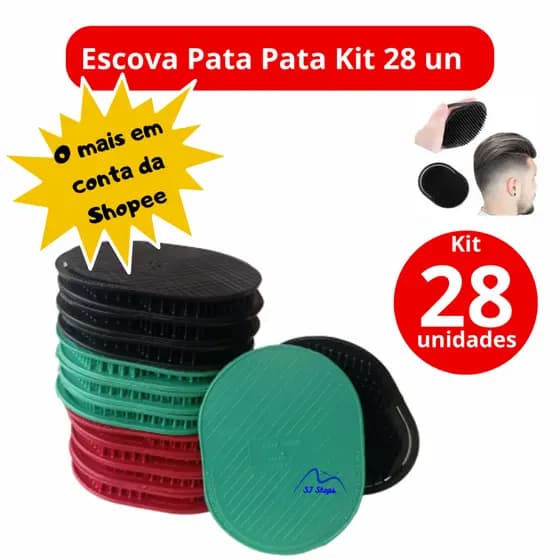 Pente Masculino de Bolso Kit 28 un COLOR Escova Pata Pata Cabelo Barba