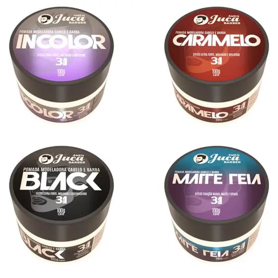 Ceras Modeladora Capilar Cabelo/barba 100g Juca 4Men Barber