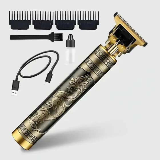 Máquina Cortar Cabelo Fazer Barba Pezinho Acabamento Dragão