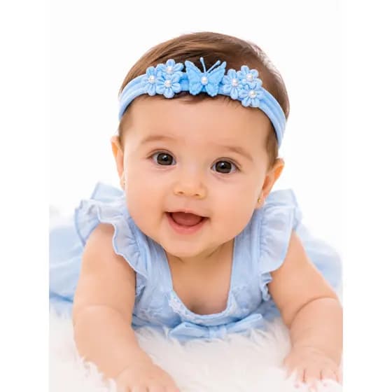 Kit Faixa para Bebe Menina Faixinha de Bebe Na Meia De Seda Para Recém Nascido RN e Bebê Kit Faixa de cabelo Bebe