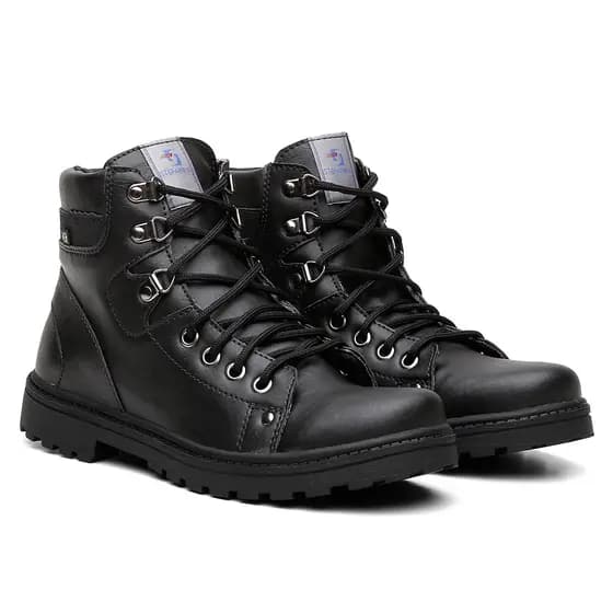 Bota Coturno Masculina Linha Premium 100%Couro REF: 1713 Oferta Relâmpago Promoção