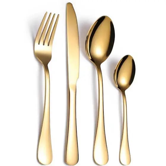 talheres jogo de talheres cozinha sousplat kit mesa posta Aparelho de Cozinha 4 Pçs Aço Inox