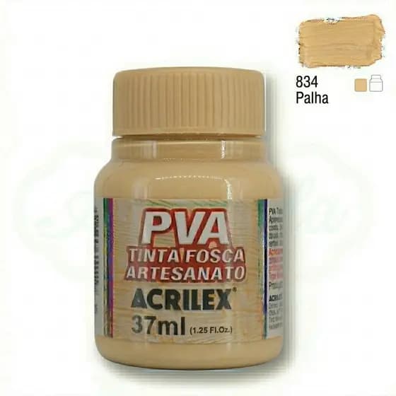 Tinta PVA Fosca Para Artesanato 37ml Palha P/ MDF e Gesso