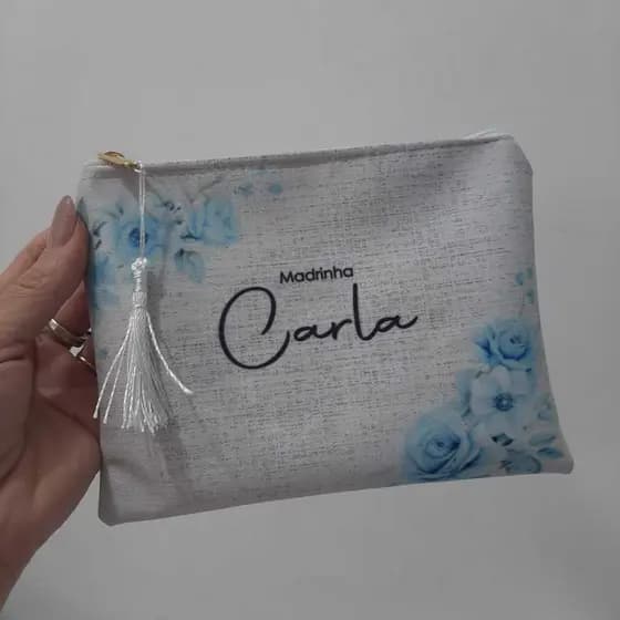 KIT MADRINHA NECESSAIRE PERSONALIZADA FLORAL, MINI NECESSAIRE PERSONALIZADA