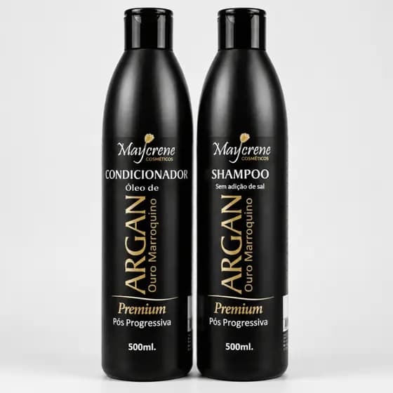 Kit Shampoo e Condicionador Pós progressiva Cabelo Liso Sem frizz Hidratação Brilho Maycrene