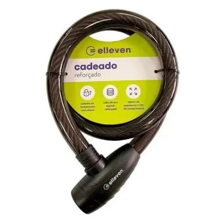 Cadeado Tranca Trava Bicicleta Bike Elleven 1,2mx25mm Esp.