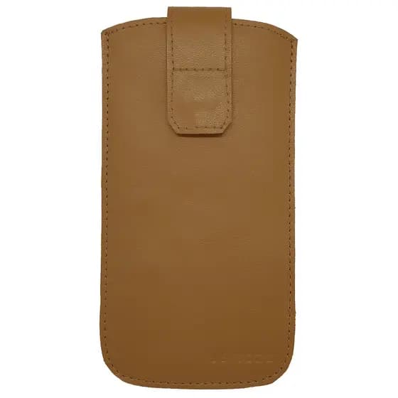 Case Capa Capinha Calculadora Financeira Hp12c Platinum Gold Couro Legítimo com Alça Cinto e Fecho