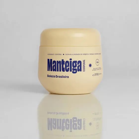 Manteiga Hidratante Corporal 200g Pele Seca Ressecada Nutrição Intensa Hidratação 24h Beleza Brasileira