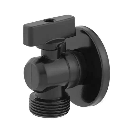 Registro Torneira Maquina Lavar Metal Tanque Filtro Multiuso Preto Resistente 1/4 de Volta Black
