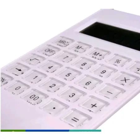 HYQ0198 Calculadora De Mesa Ultra Fino Com 12 Dígitos / Tela Grande / Botões De Cristal