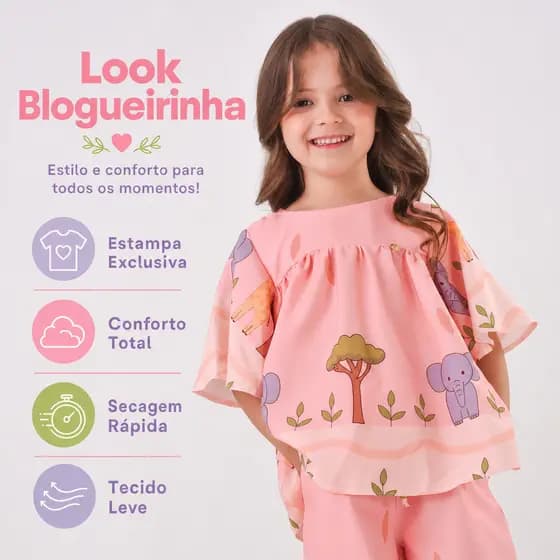 Conjunto Infantil Menina Daminha Princesa Luxo Casual Festa Verão Mini Diva