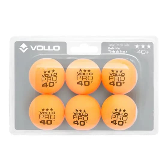Bola de Tênis de Mesa Laranja 6 Unidades 3 Estrela