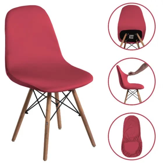 Kit Capa para Cadeira com 4,6,8 e 12 Unidade com Elástico em Malha Gel Charles Eames-