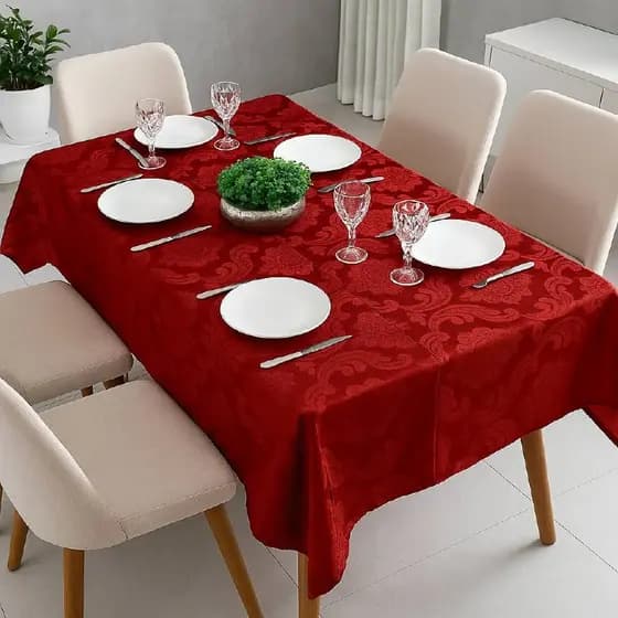 Toalha de Mesa Jacquard Retangular 6 Lugares Jacard