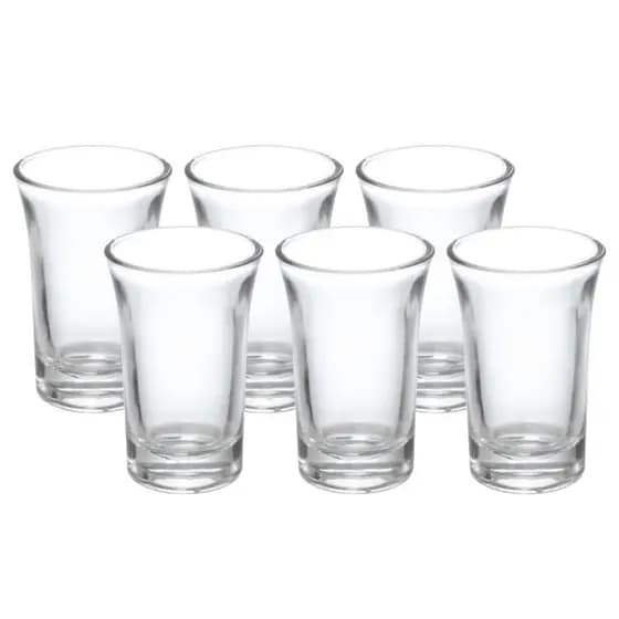Kit 6 e 12 Copos De Shot Tequila 40ML De Vidro Transparente