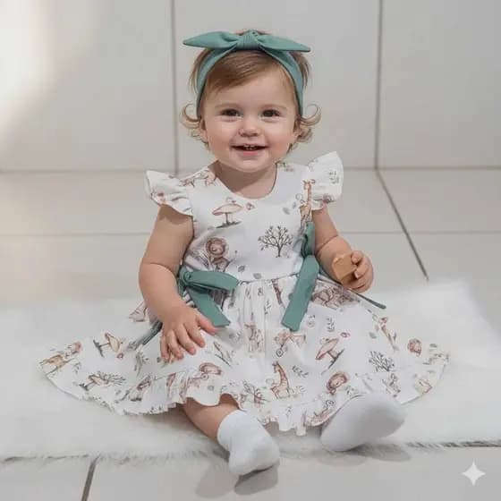 kit duas peças Vestido Safari