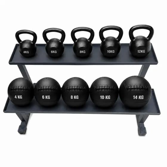 Organizador Prateleira de Kettlebell Wall Ball Dumbbell Anilhas para Academia Crossfit