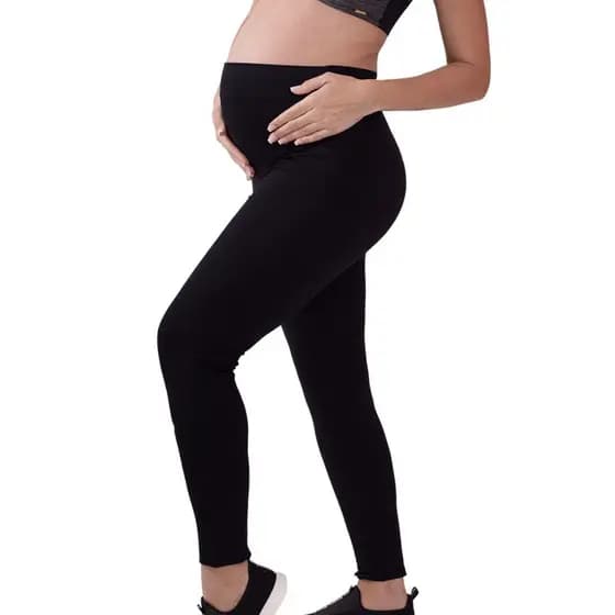 Calça Legging Gestante Tecido antibacteriano Maternidade gravida cós Alto Love Secret