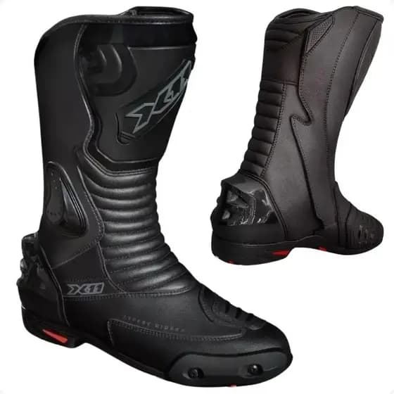Bota X11 Proteção Race Track Moto Motociclista Cano Longo