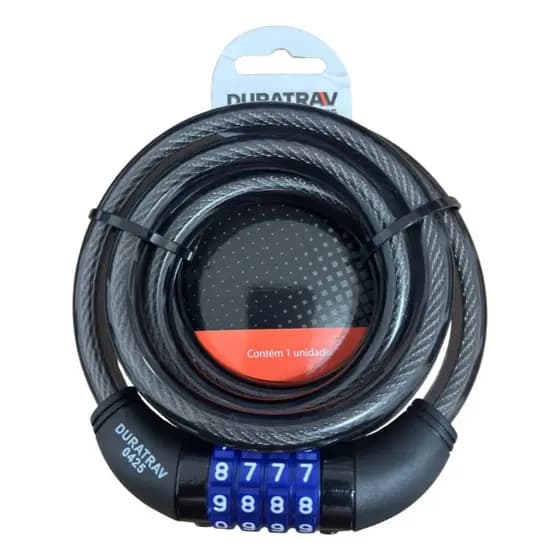 Cadeado Moto 12 Mm Espessura 1,5 M Moto Reforçado Corrente Anti Furto Aço Segredo Senha Bike