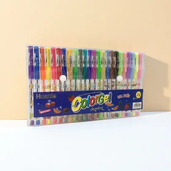 Caneta Gel Colorgel Canetinhas Coloridas Perfumadas Glitter Kit 12/24 Cores