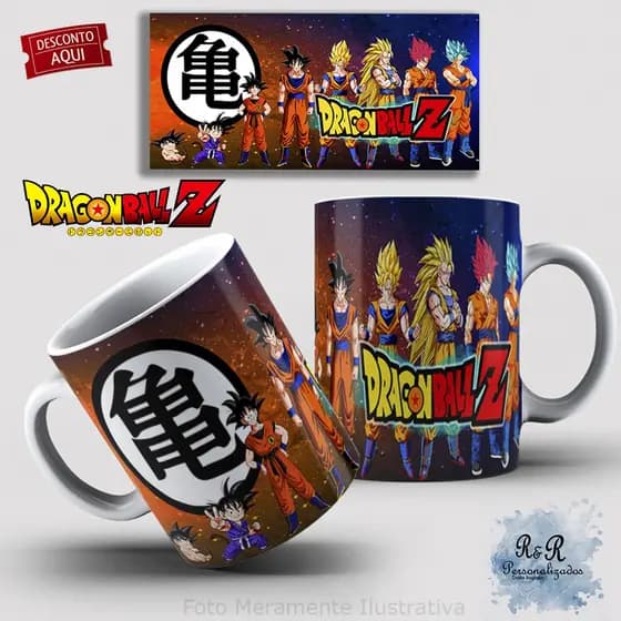 Caneca Dragon Ball Z Personalizada 325ml Porcelana / Caneca Personalizada / Presentes Personalizados