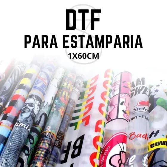 Dtf Textil Impressão Para Estamparia Qualquer Tecido 1 metro por 60 CM