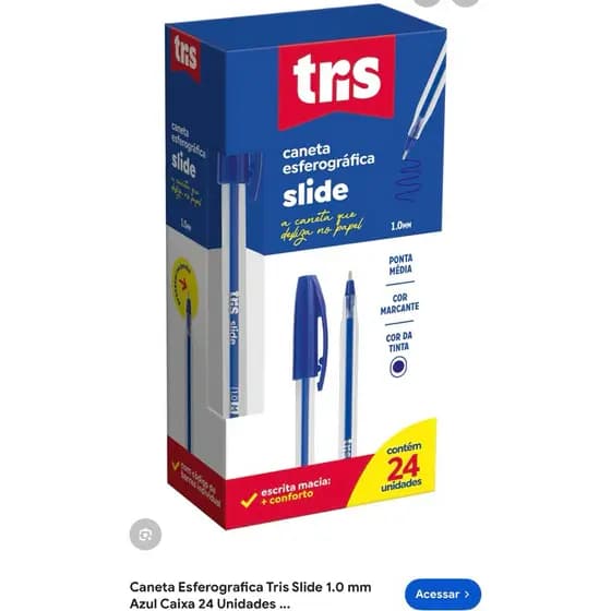 Caneta esferográfica slide tris