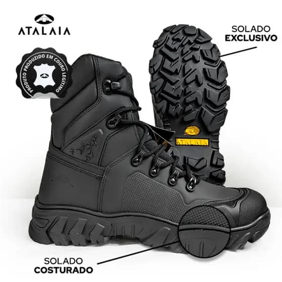 Bota Militar Atalaia Thunder Solado Costurado Premium Exclusivo Extra leve