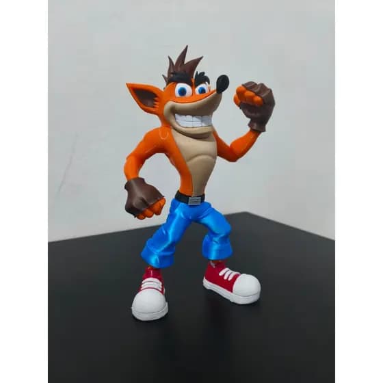 Boneco Crash Bandicoot – Miniatura Decorativa Gamer 23cm