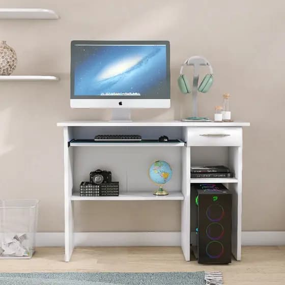 Escrivaninha Gamer Mesa Para Computador Com 1 Gaveta e Espaço Para CPU Quarto Estudo Escritório