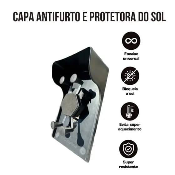 Capa Suporte Para Celular Antifurto Protetora Sol P/ Moto Suporte em garra com USB