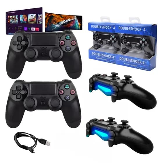 Controle compatível com Smart TV Sem Fio Double shock 4 Manete Pc Tablet Cloud Celular