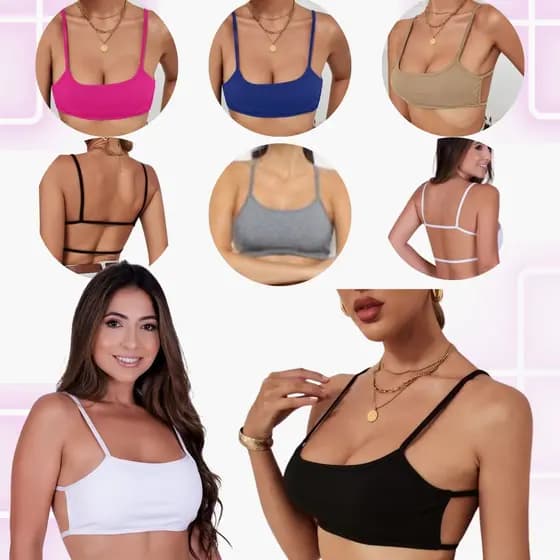 KIT 5 TOP COSTA NUA LANÇAMENTO GRINGO CROPPED DAS BLOGUEIRA