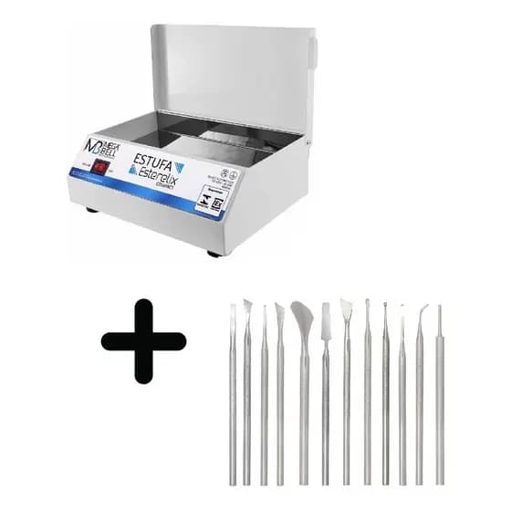 Estufa Esterilizadora Manicure Kit 12 Podologia Profissional D