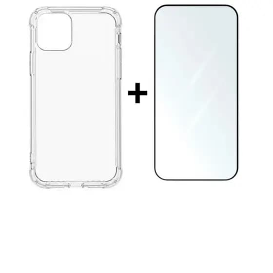 Kit 2em1 Capa Space + Película Vidro 3D iPhone X XS 11 12 13 14 15 16 17 Pro Max - CS