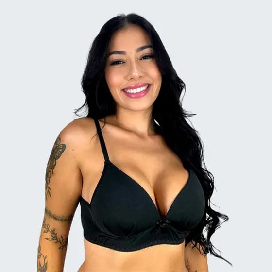 Sutiã de Bojo Sem Aro Casual Conforto em Microfibra