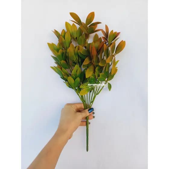 Buquê de Planta Matinho de Folhas Verde, Plantas Matinho de folha Artificial Floral Folhagem P/ Decoração Casamento, Arranjos, Decorar Festas mato e planta verde ( Quantidades com Desconto )