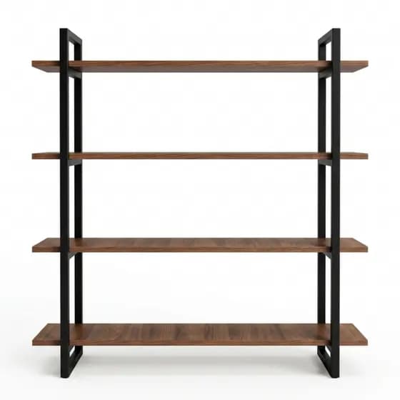Nicho Prateleira Suspensa Metalon Ferro MDF Industrial 100x20x90