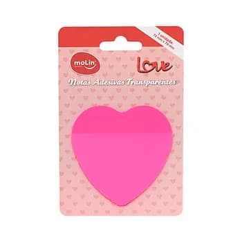 Notas Adesivas Transparente Love Heart - Molin