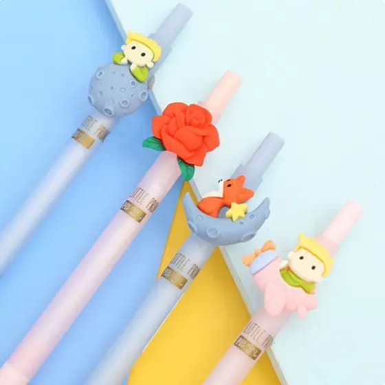 2 Peças Bonitas A Pequena Caneta Gel Do Príncipe
