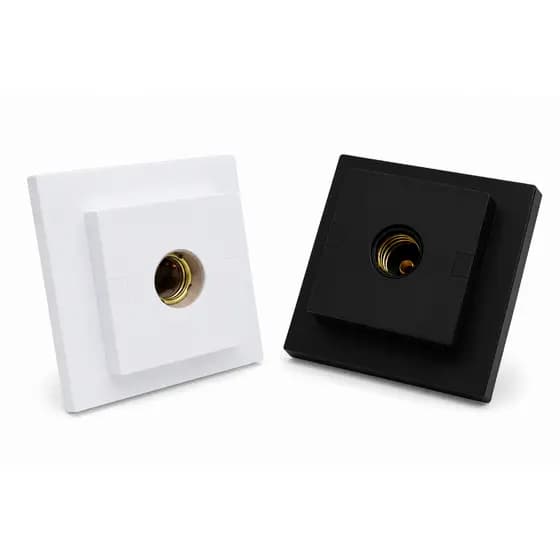 Luminária Plafon Branco Preto Lustre de Teto Quadrado Com Soquete Porcelana E27 para uso doméstico