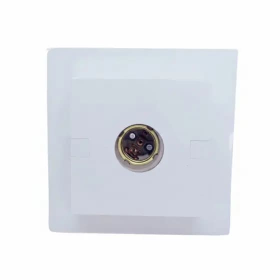 Luminária Plafon Branco Lustre de Teto Quadrado Com Soquete Porcelana E27