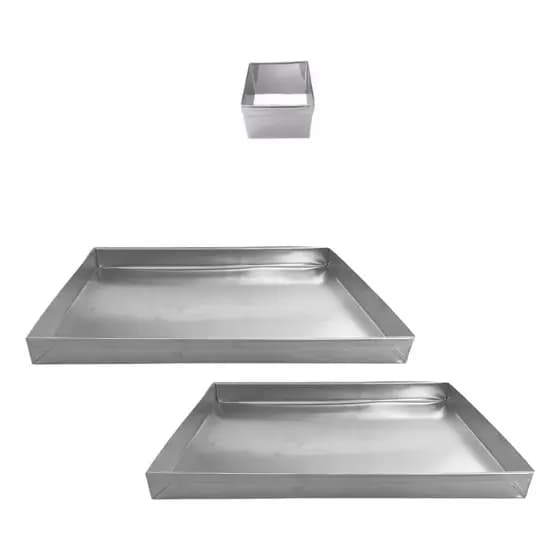 Kit 2 Formas Para Brownie Retangular 40x30x3cm