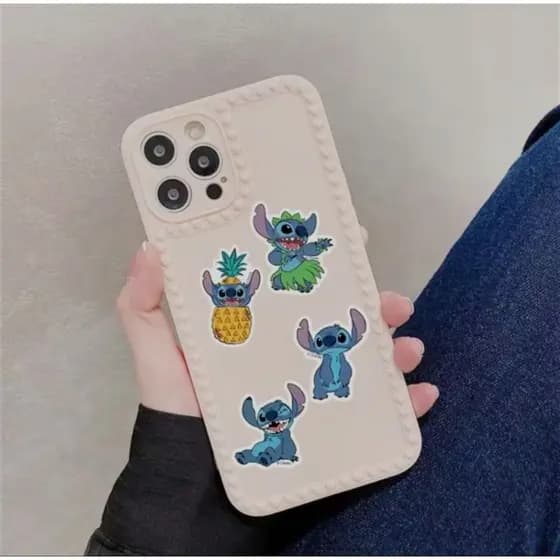 Adesivo Animação Lilo Stitch Angel Fofos Decoração Caderno Garrafa Capa de Celular Resistente a Água
