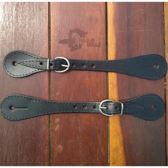 Correia de espora QM tradicional feita de couro legitimo e ferragens de INOX super resistentes