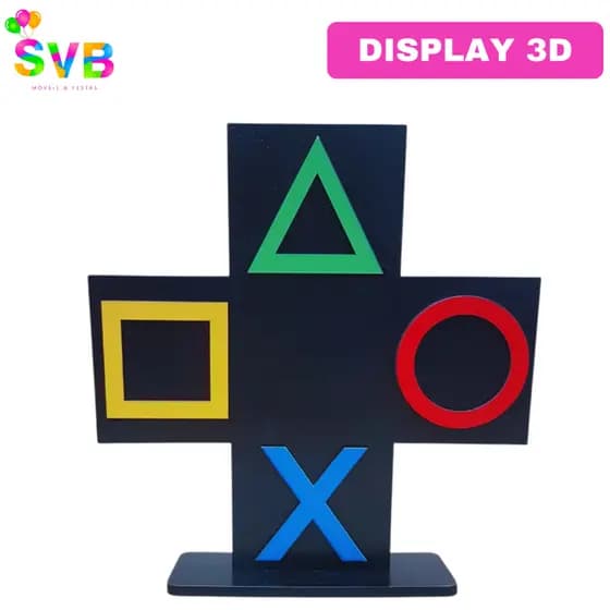 Display Festa Placa Gamer Decoração Aniversário Centro de Mesa SVB MÓVEIS E FESTAS
