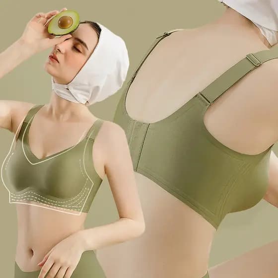 Látex 3D Jelly Soft Support Reunindo Sutiã Sem Costura Uma Peça Anel De Aço